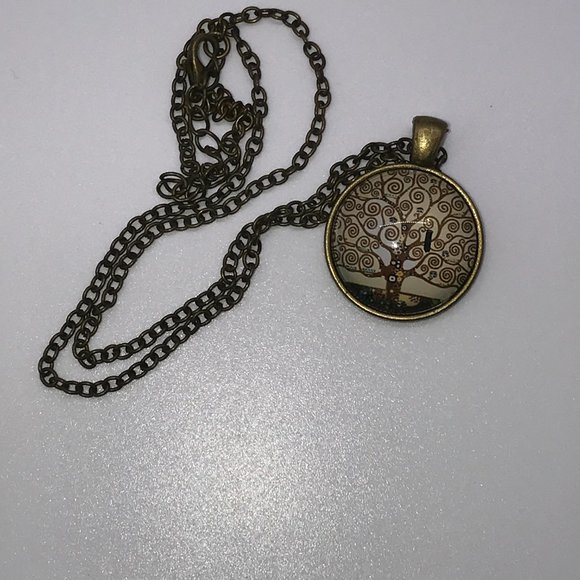 18" Brown Tree Of Life Brass Necklace - Picture 2 of 4